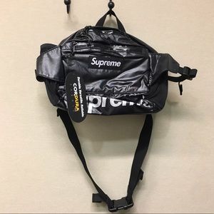 FW17 Black Supreme Box Logo Waist Bag / Fanny Pack